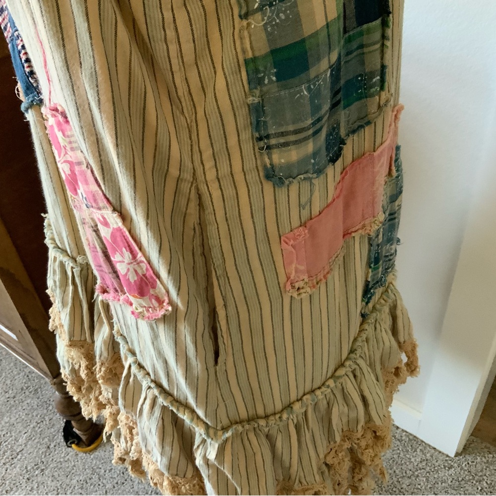 Jaded Gypsy Bohemian Fringe Vest with Patchwork Pockets - Picture 3 of 9